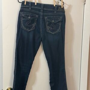 Women's Dark Blue Silver Jeans